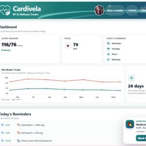 Cardivela Digital Wellness Tracker — Web App Edition